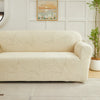 Jacquard Leaf Pattern Stretch Sofa Cover with Non-Slip Backing