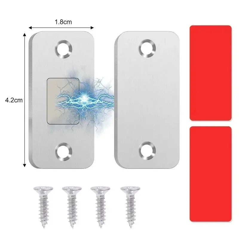 Invisible Magnetic Cabinet Door Catch with Adhesive Mounting