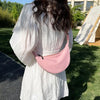 Nylon Crescent Crossbody Bag for Women