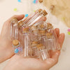 Set of 10 Mini Glass Bottles with Cork Stoppers for DIY and Decor