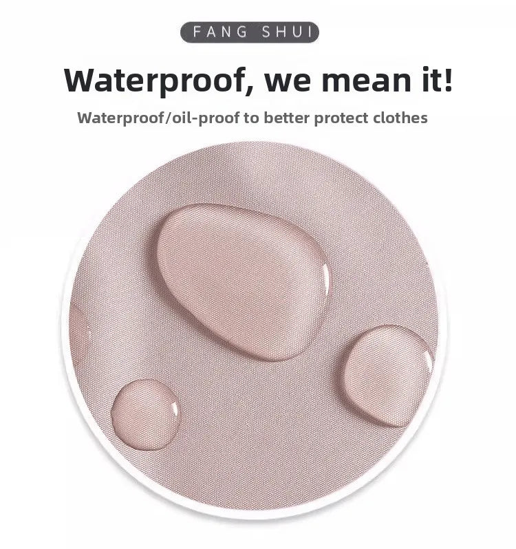 A close-up view of a pink silicone mat with several rounded pads, demonstrating waterproof protection.