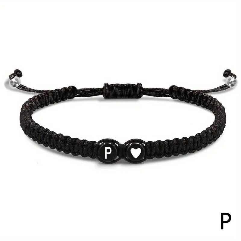Personalized Alphabet Heart Bracelet