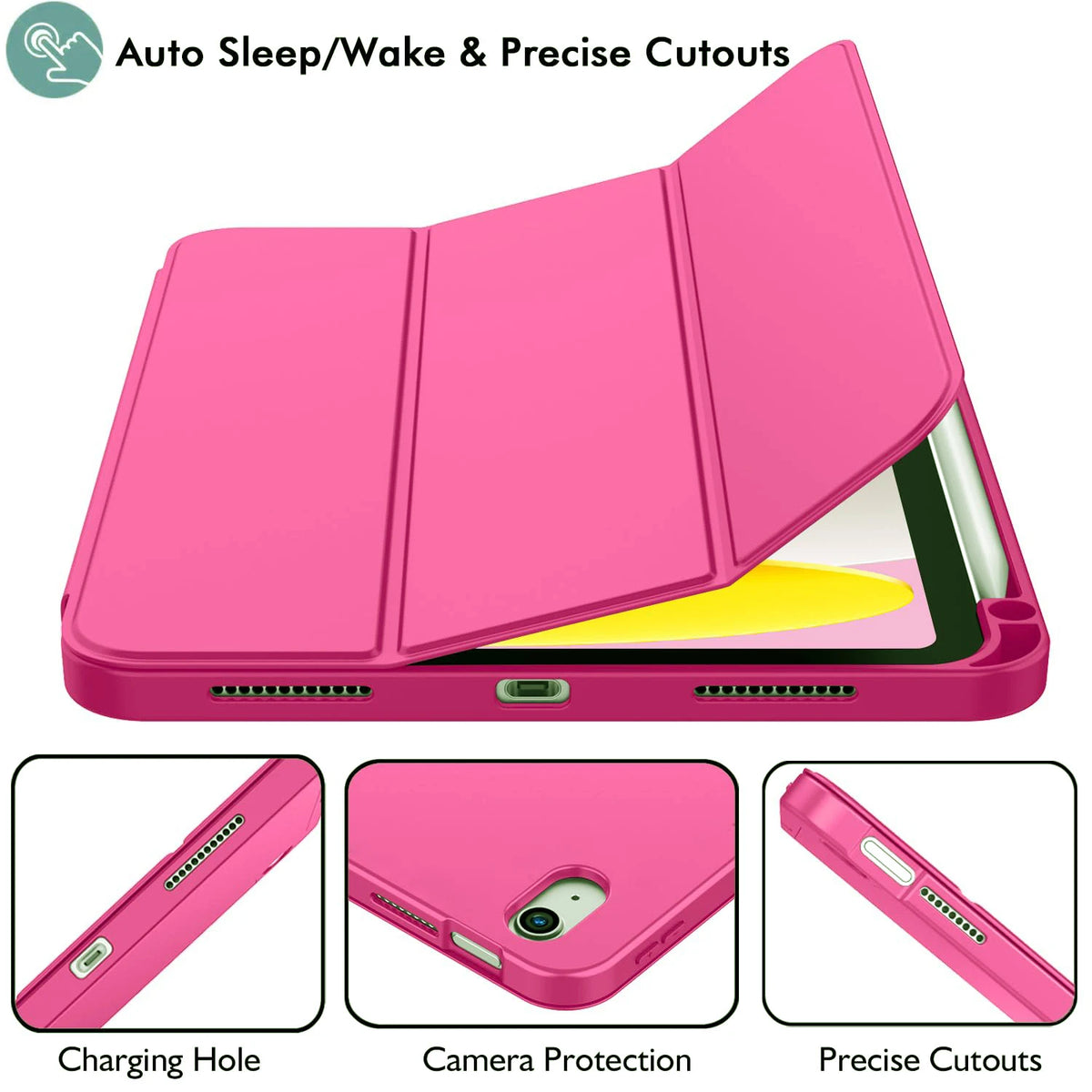 Premium Faux Leather iPad Case with Pencil Holder