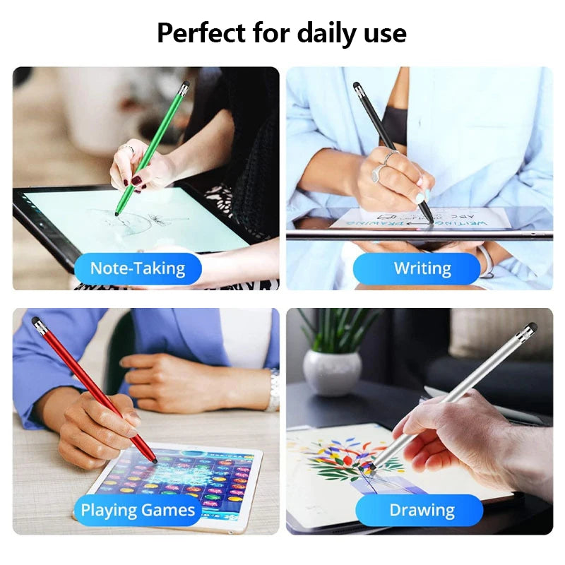 Universal Dual-Tip Capacitive Stylus Pen for Tablets and Smartphones
