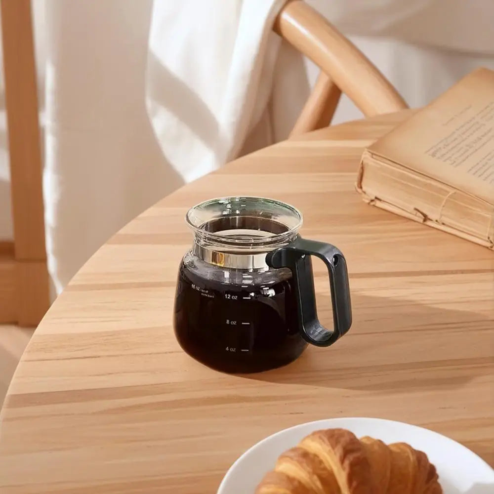 16oz Borosilicate Glass Coffee Mug with Lid