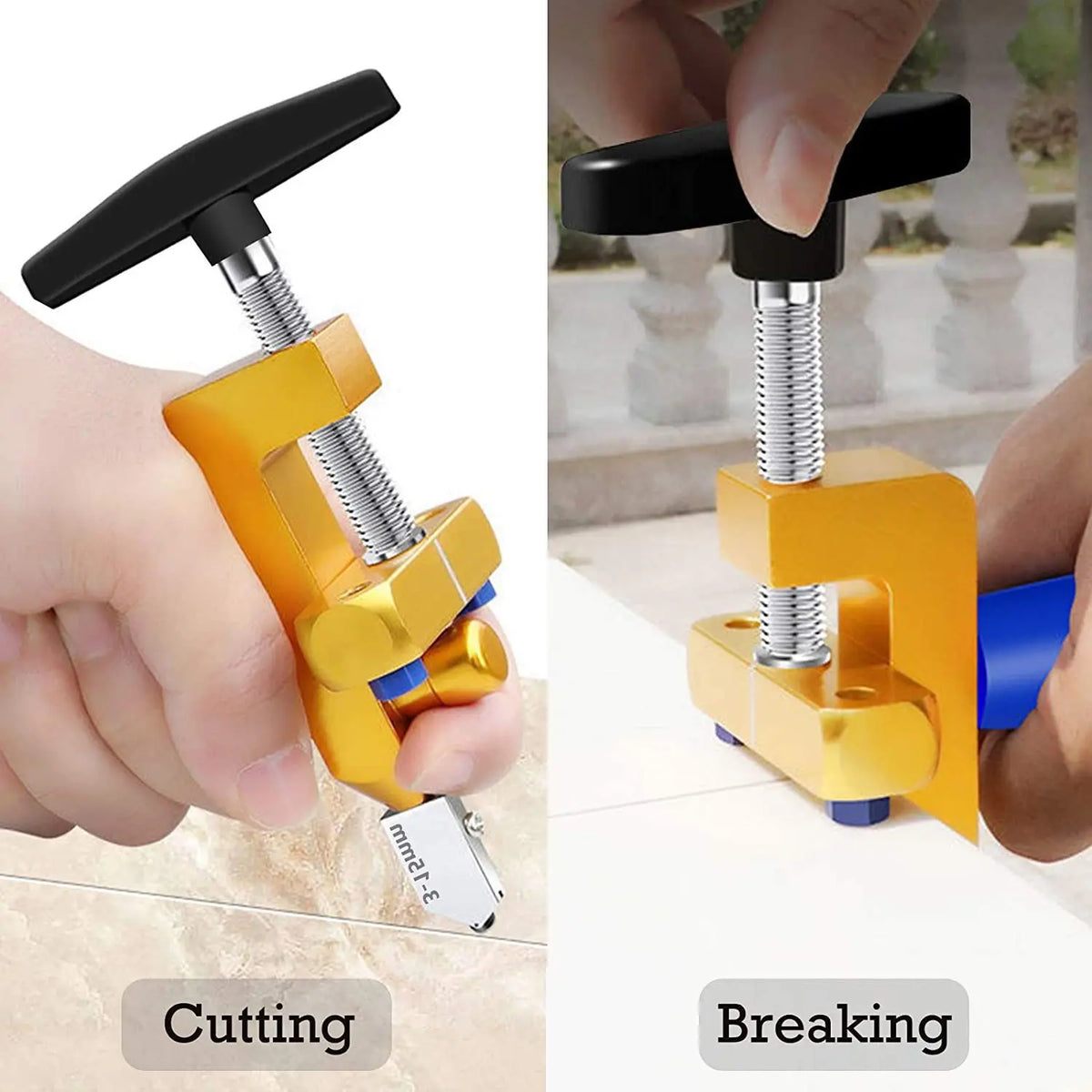 2-in-1 Glass & Tile Cutter with Breaking Tool