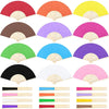 Classic Bamboo Folding Fan with Blank Canvas Design