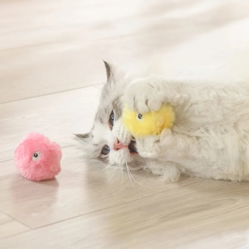 Interactive Plush Cat Toy Ball with Realistic Animal Sounds