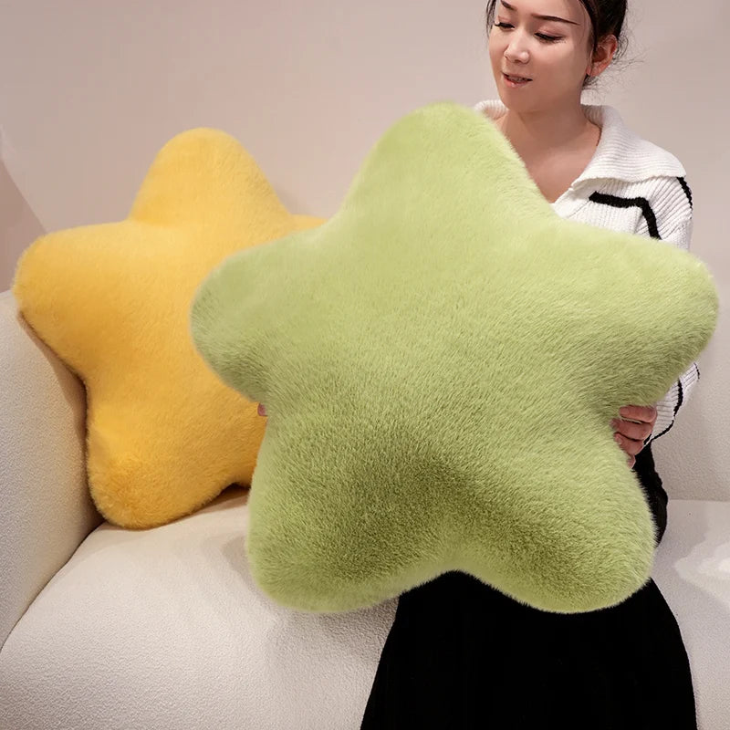 Star Shaped Plush Throw Pillow for Couch, Bed, and Floor
