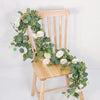 Artificial Eucalyptus Garland with White Roses