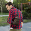 Genuine Leather Crossbody Sling Bag for Men