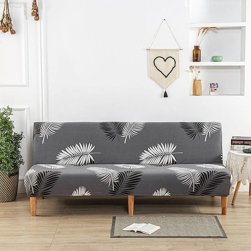 Stretchable Sofa Cover with Geometric Pattern for Futon Seats