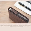 Men's Vintage PU Leather Wallet with Woven Tape Accent