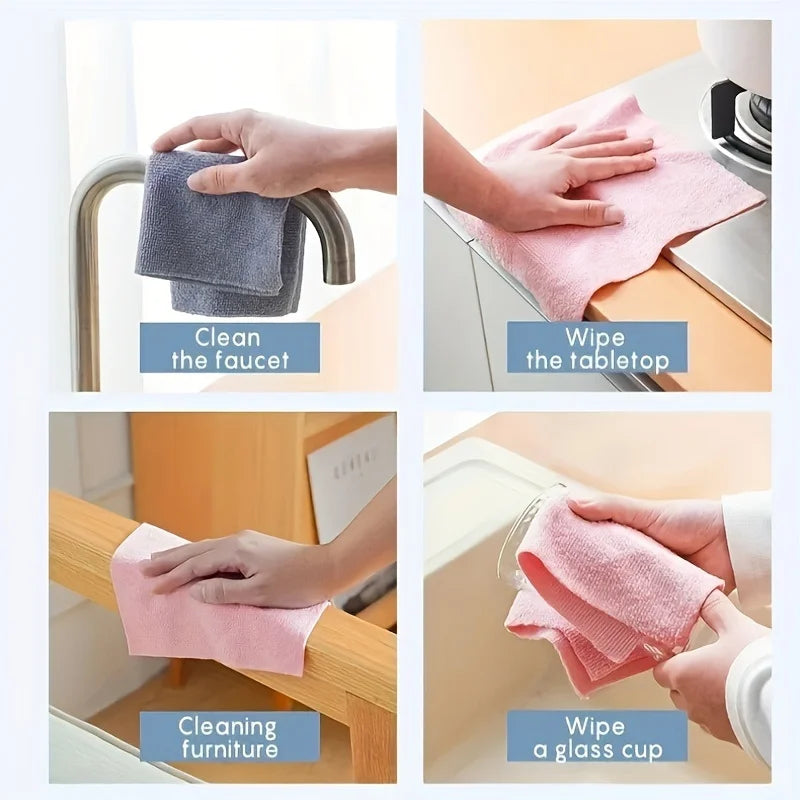 Reusable Microfiber Cleaning Cloth Roll (20 Sheets) – Multi-Surface Kitchen & Household Towels