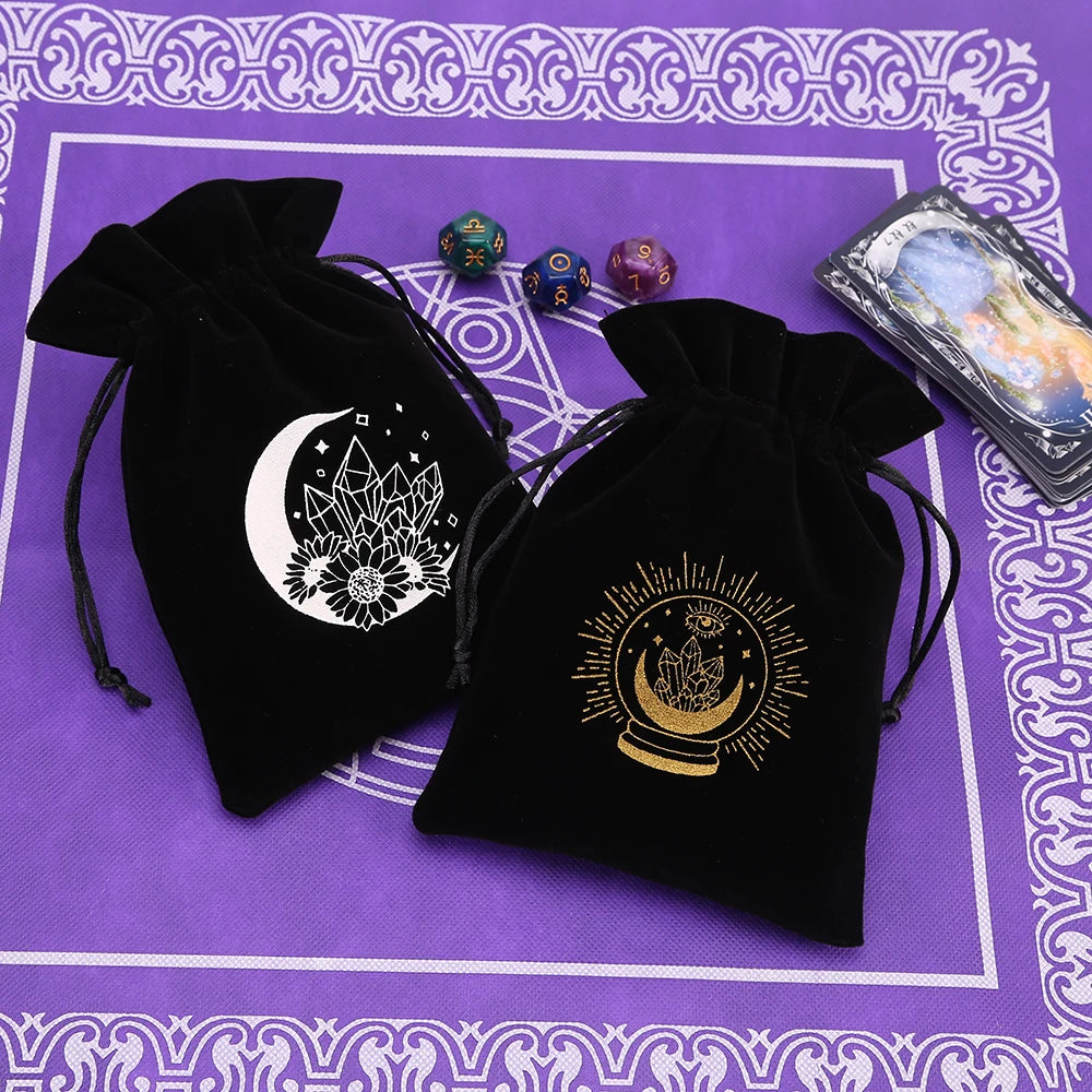 Black Velvet Tarot Card Storage Bag