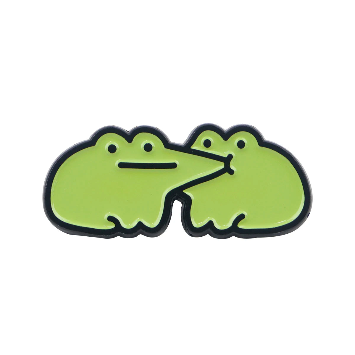 Cute Frog Enamel Pin with Sarcastic Quote