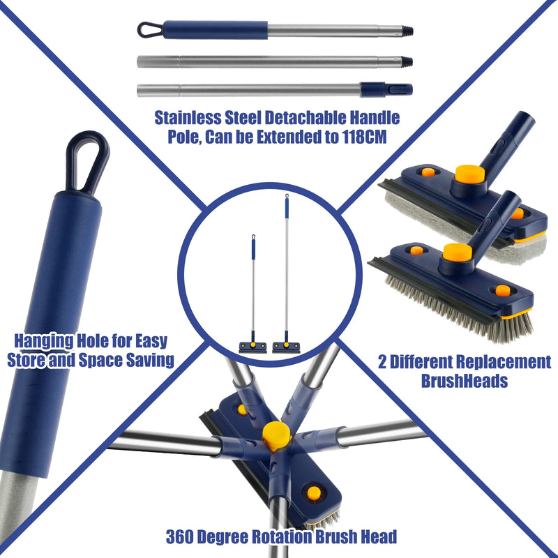 3-in-1 Extendable Long Handle Cleaning Brush