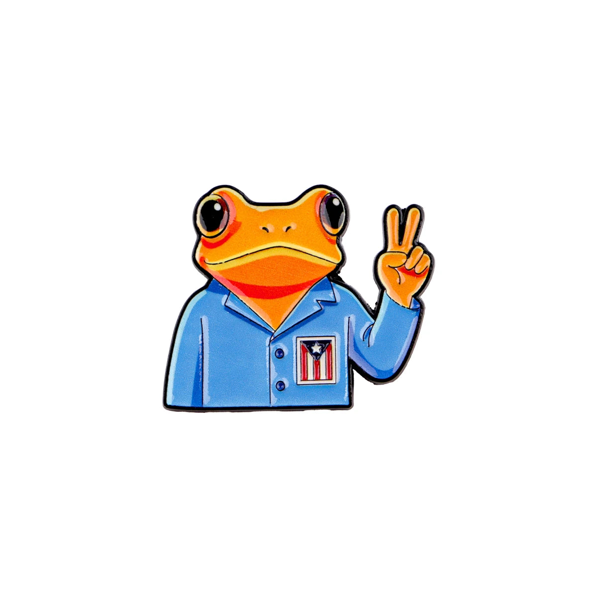 Cute Frog Enamel Pin with Sarcastic Quote