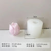 White silicone mold shaped like a rose peony for crafting candles, soap, and baking
