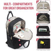 Women's Nylon Waterproof Casual Backpack with USB Port, Fits 15.6 Inch Laptop