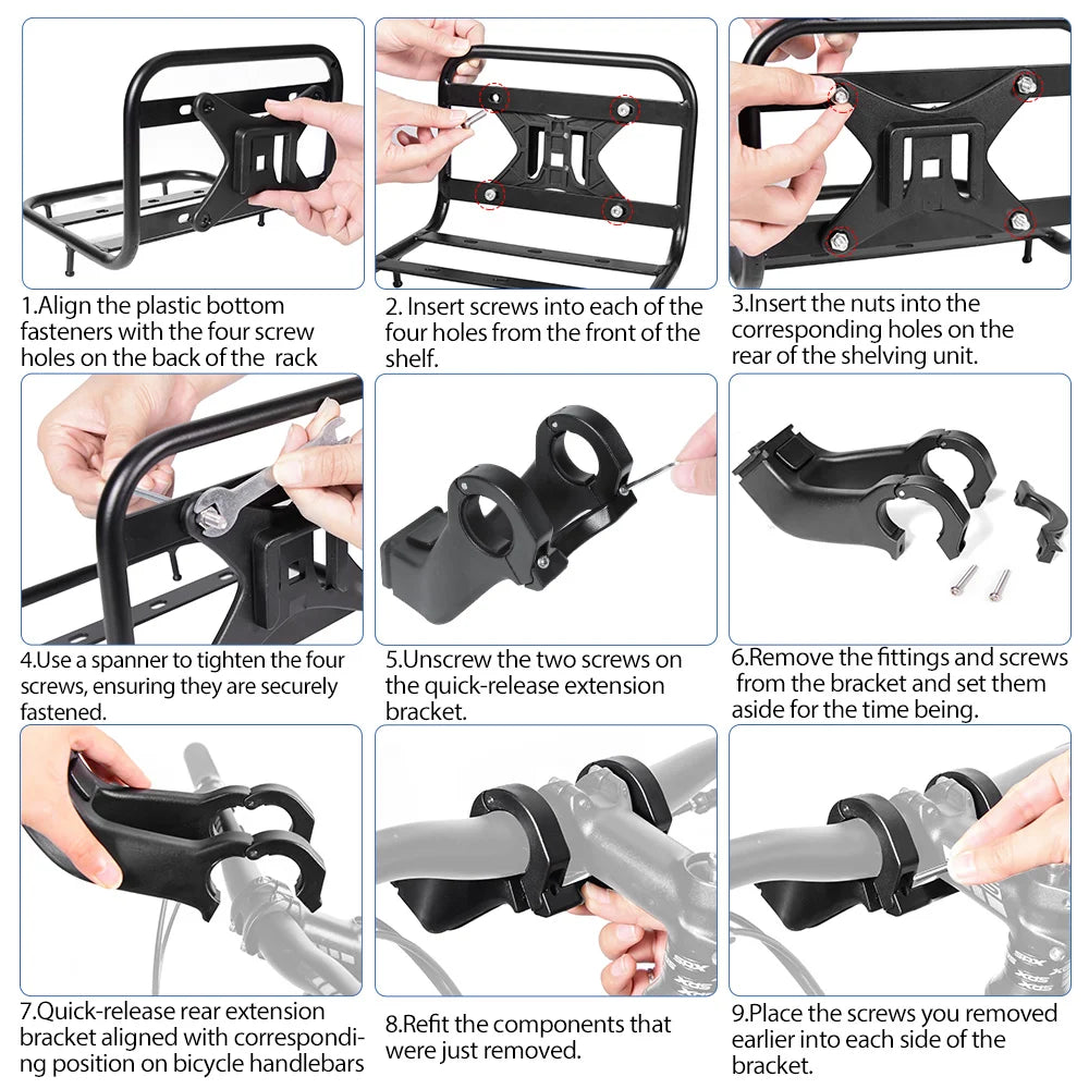 MTB Front Rack Carrier for Bicycle Panniers and Cargo