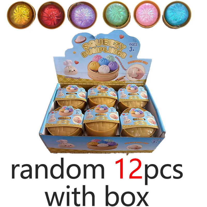Jouet Squishy Ravioli Pailleté