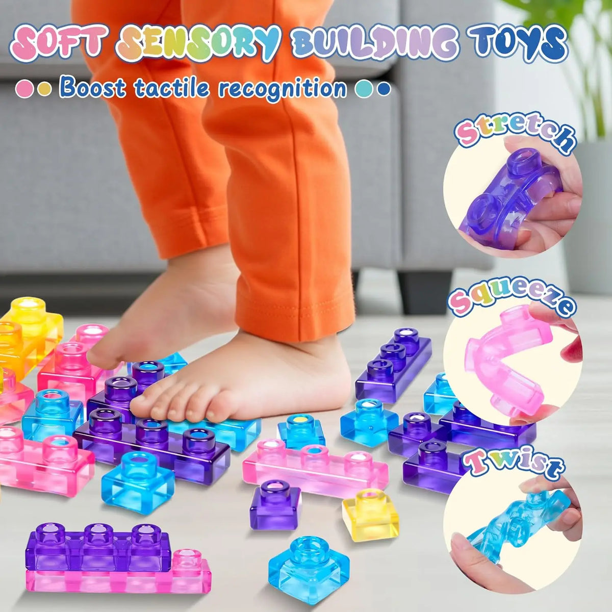 Soft Jelly Building Blocks Sensory Toy Set