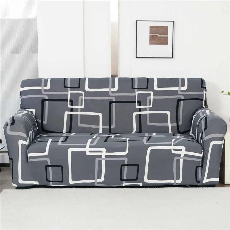 Slip-Resistant Stretch Sofa Cover with Floral Design