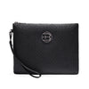 Men's Soft PU Leather Clutch Bag with Zipper Closure