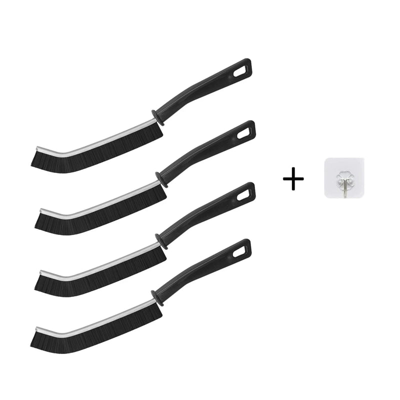 Angled Crevice Cleaning Brush with Stiff Nylon Bristles