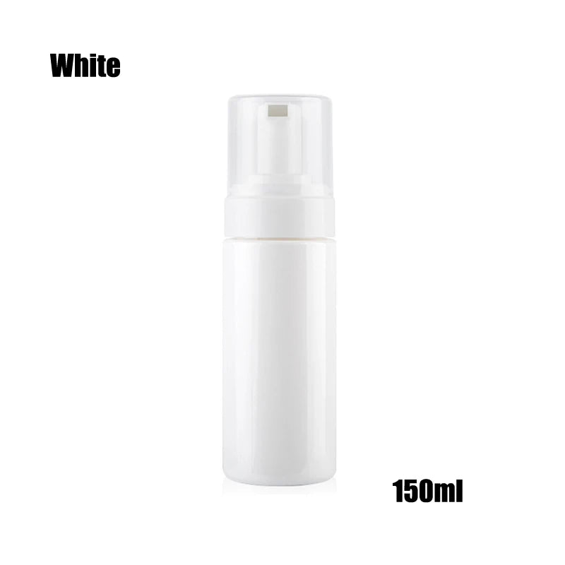 A white refillable foaming soap dispenser bottle with a pump top, labeled 150ml.