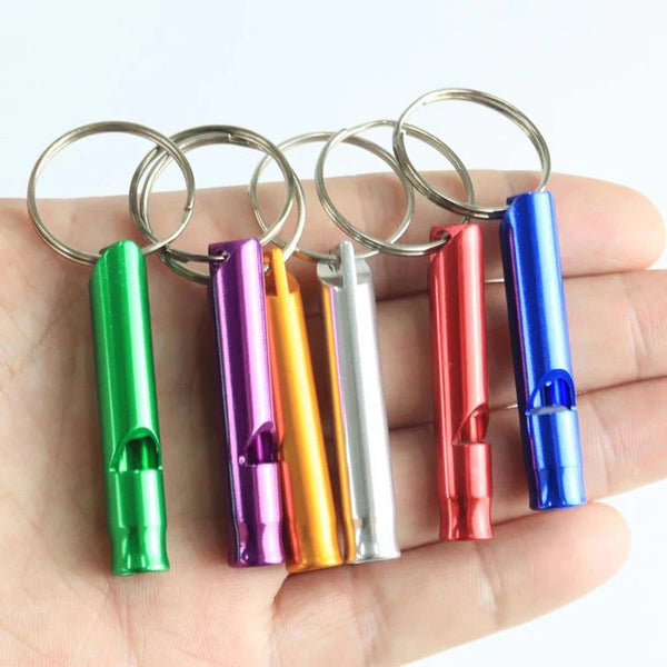 Compact Aluminum Survival Whistle Keychain