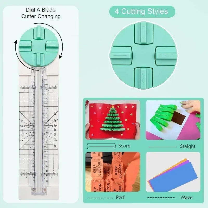 Multi-Function Paper Trimmer with 4 Cutting Styles