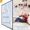 Silver one-way mirror window film showing UV rejection and thermal insulation features