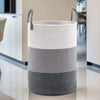 Woven Cotton Rope Storage Basket with Handles