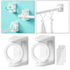 360° Rotatable Adhesive Curtain Rod Brackets (Set of 10)