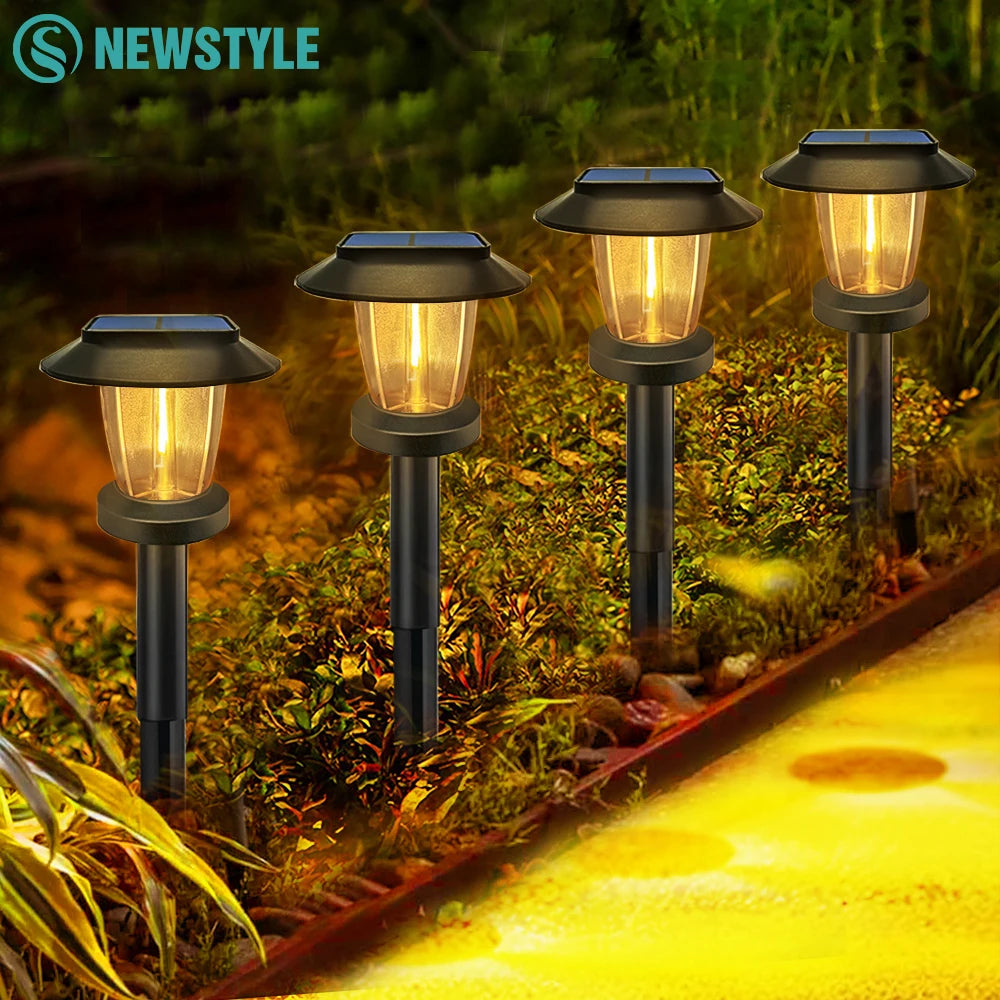 Lumières de Chemin Solaire - Éclairage de Jardin Extérieur Imperméable
