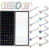 Ensemble de Piercings de Nez en Acier Inoxydable Géométrique