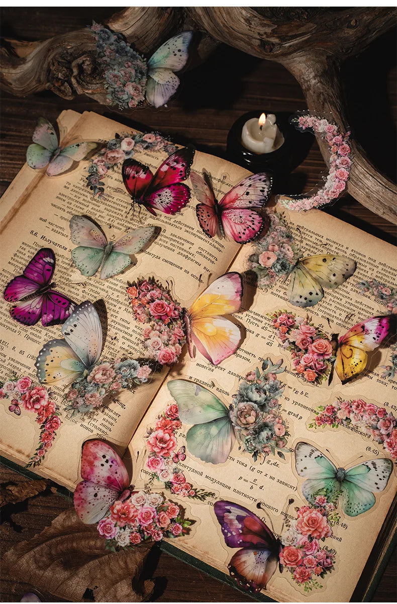Butterfly & Flower Decorative Sticker Pack (30-Piece Set)