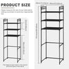 3-Tier Over-the-Toilet Storage Rack with Hooks