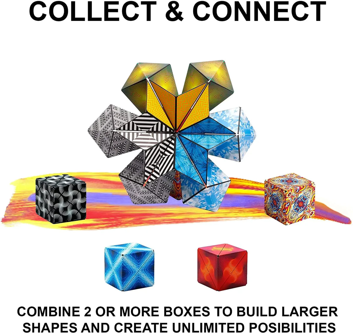 Magnetic Fidget Cube – Changeable 3D Puzzle for Stress Relief