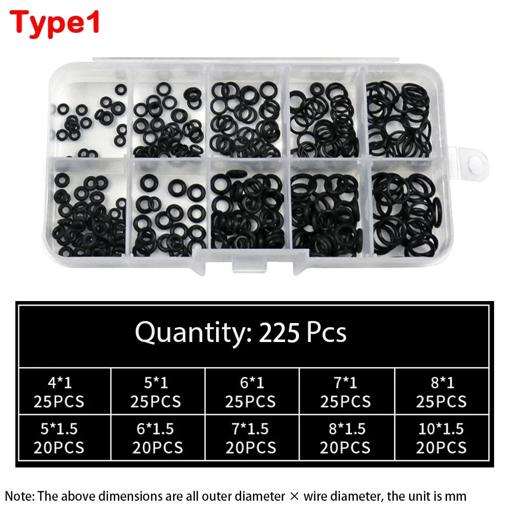 Multi-Purpose Rubber O-Ring Seal Assortment Kit
