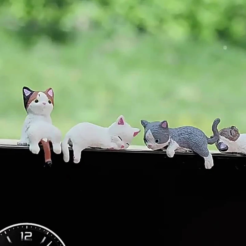 Sleeping Cat Resin Car Dashboard Ornament