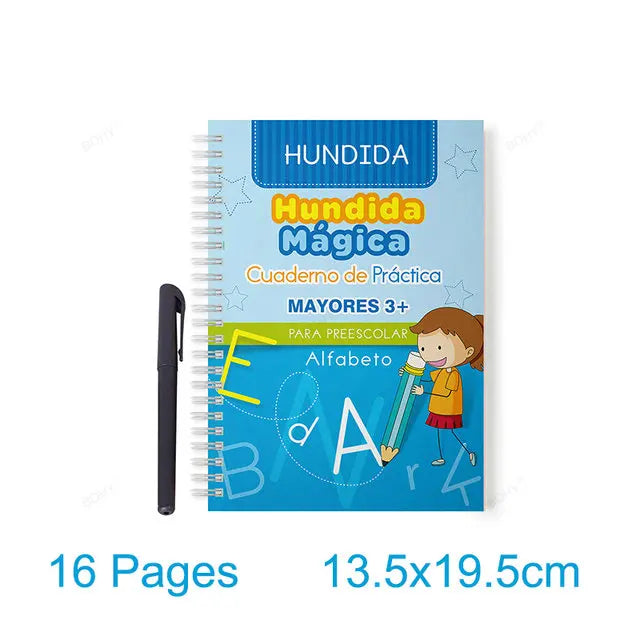Reusable Grooved Handwriting Practice Book for Kids