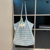 Hand-Knitted Cotton Tote Bag