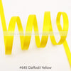 Yellow satin ribbon for crafting or decoration