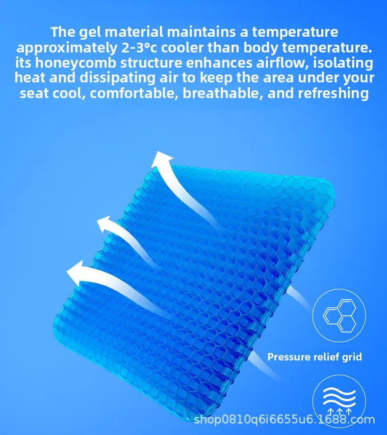 Cooling Gel Seat Cushion with Honeycomb Support
