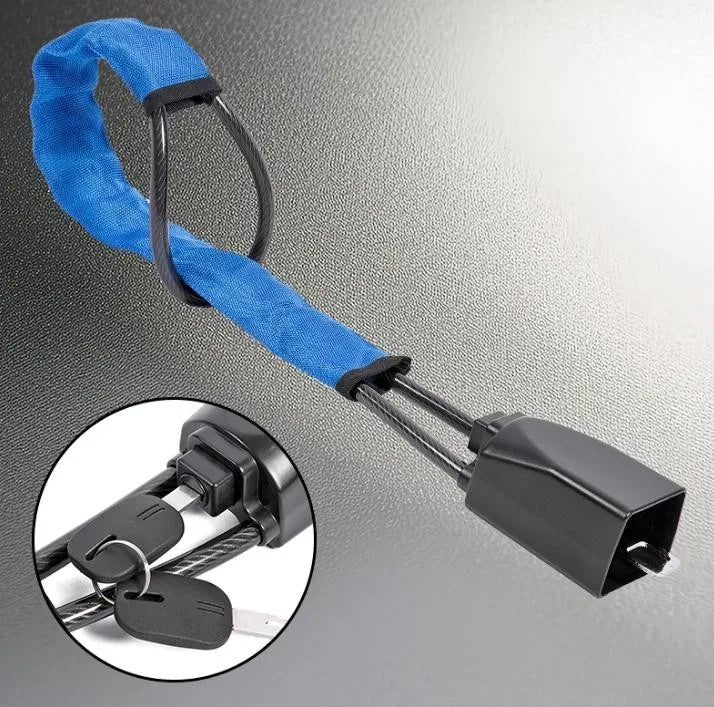 Universal Car Anti-Theft Steering Wheel Lock with Braided Steel Cable