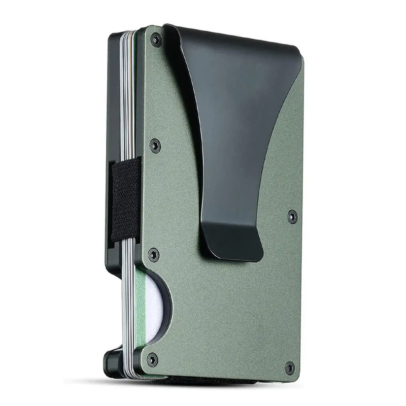 Slim RFID-Blocking Aluminum Wallet with Money Clip