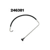 Airless sprayer pump plunger rod and valve repair kit with a black flexible tube and metal rod.